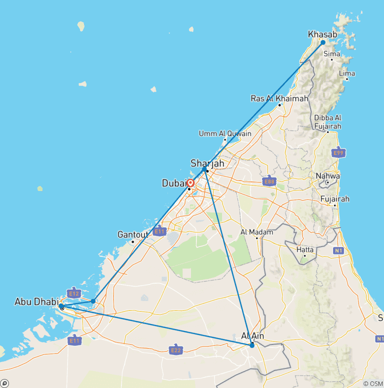 Map of Magical Dubai