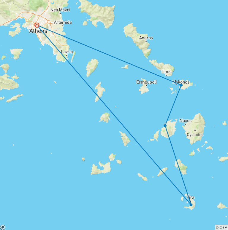 Map of Charms of the Cyclades