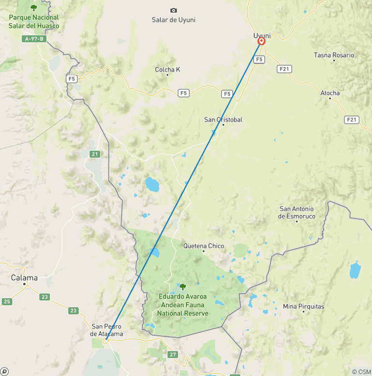 Map of Discover The Salt Desert (Adventure trip)