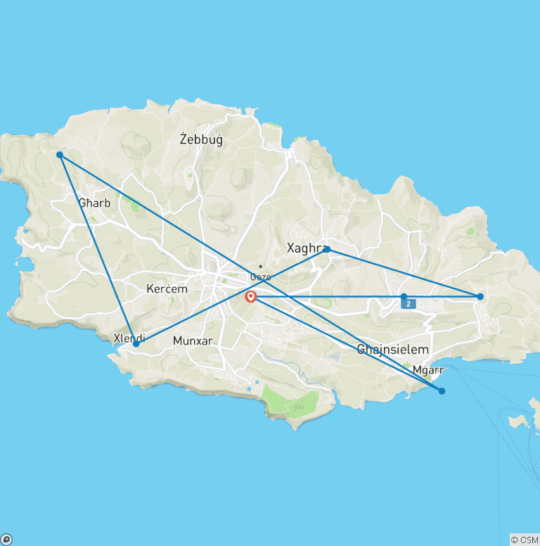 Map of Walking on Gozo - Calypso's Isle