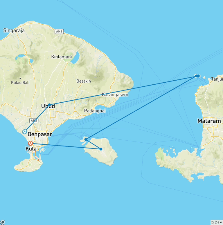 Map of Bali Bucket List Original 10 Day Tour