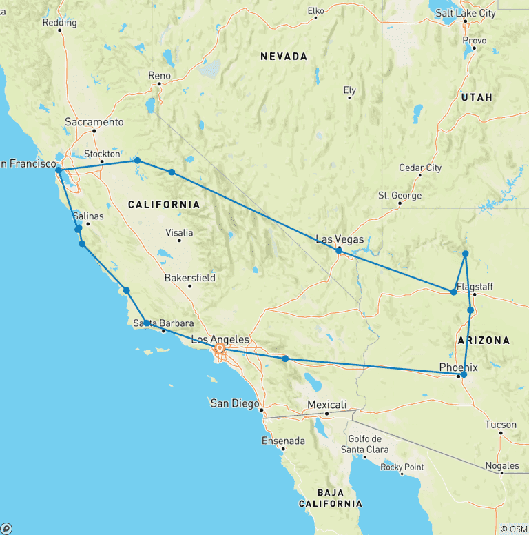 Map of Golden West Adventure