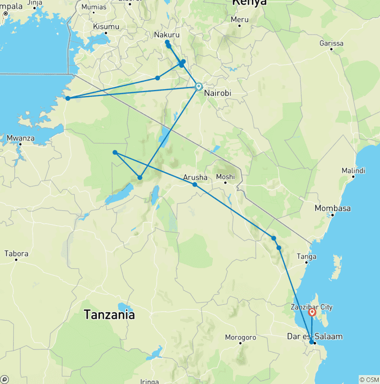 Map of Best of East Africa