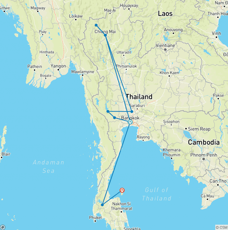 Map of Northern Thailand & Full Moon