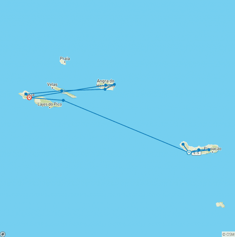 Map of Walking in the Azores