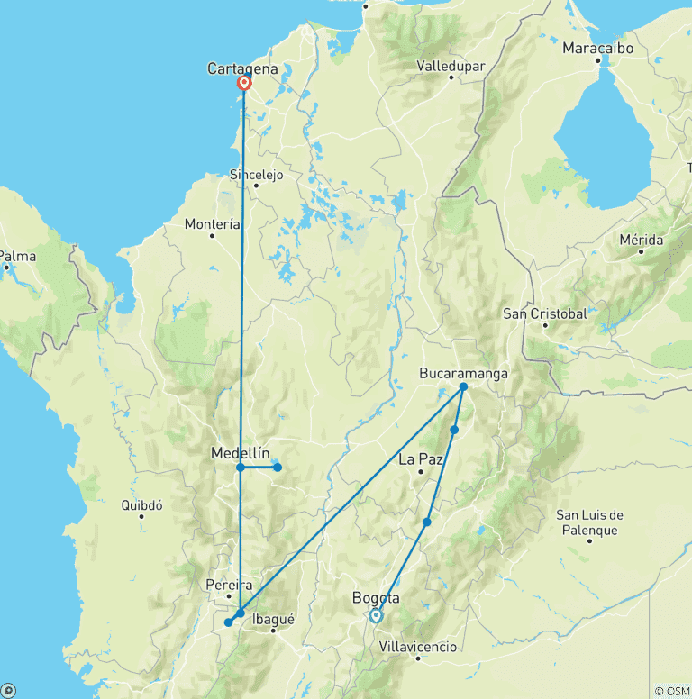 Map of Contrasts of Colombia