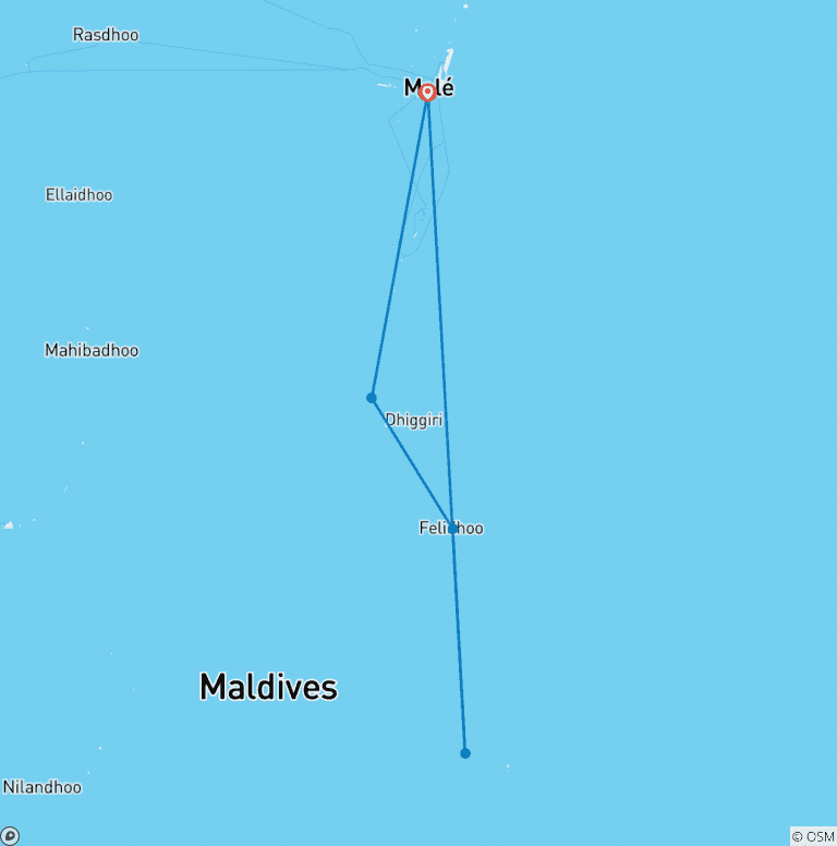 Map of Maldive Dhoni Cruise