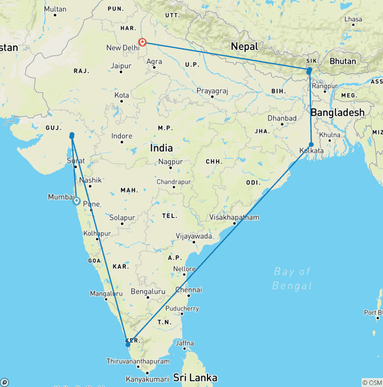 Map of India Museums Tour
