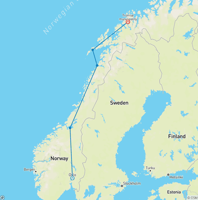 Map of Northern Norway Explorer