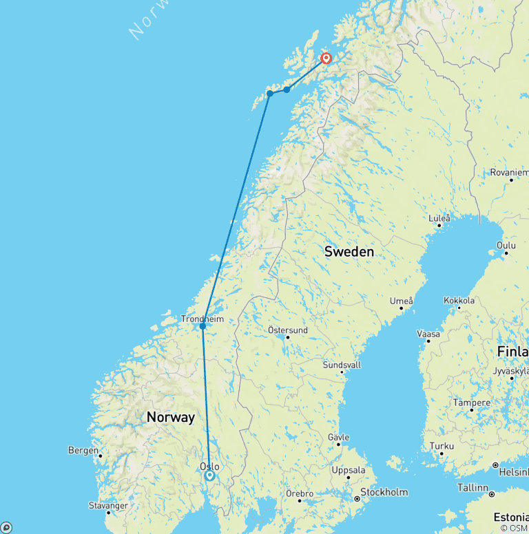 Map of Northern Norway Explorer