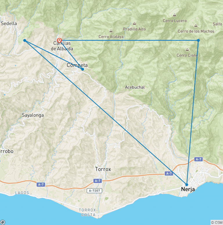 Map of White Villages of Andalucia Walk