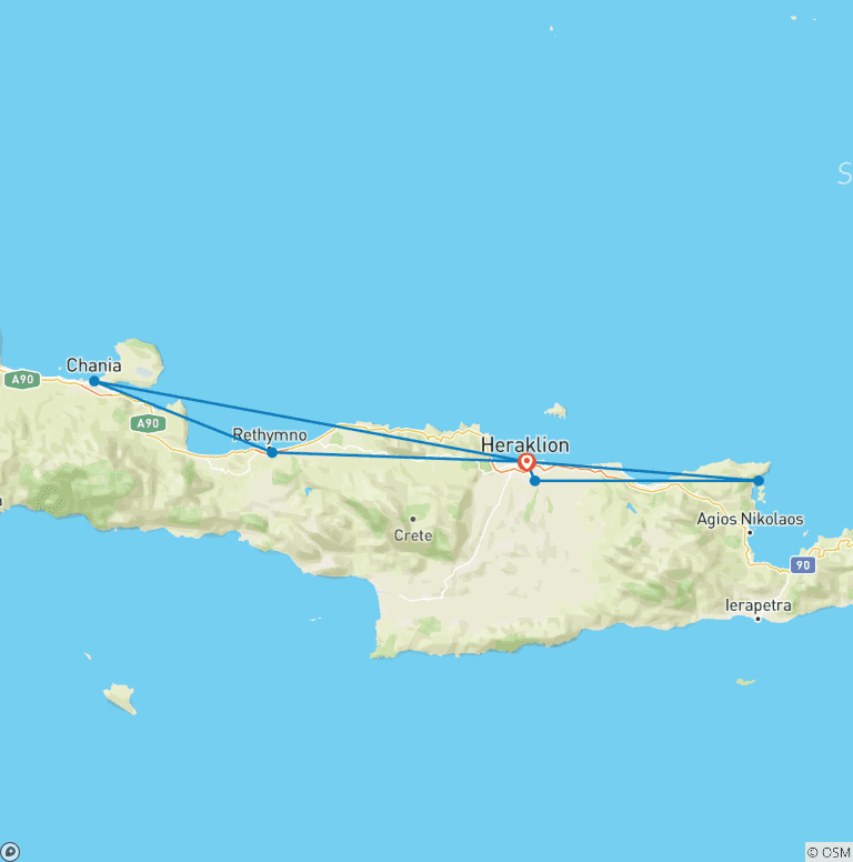 Map of Treasures of Crete