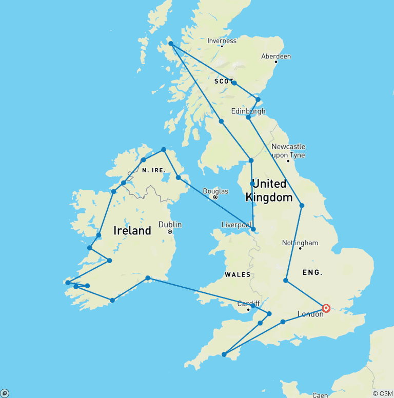 Map of Britain & Ireland in Depth