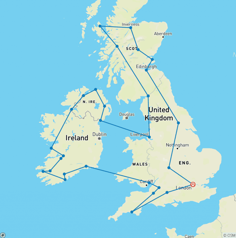 Map of Britain & Ireland in Depth