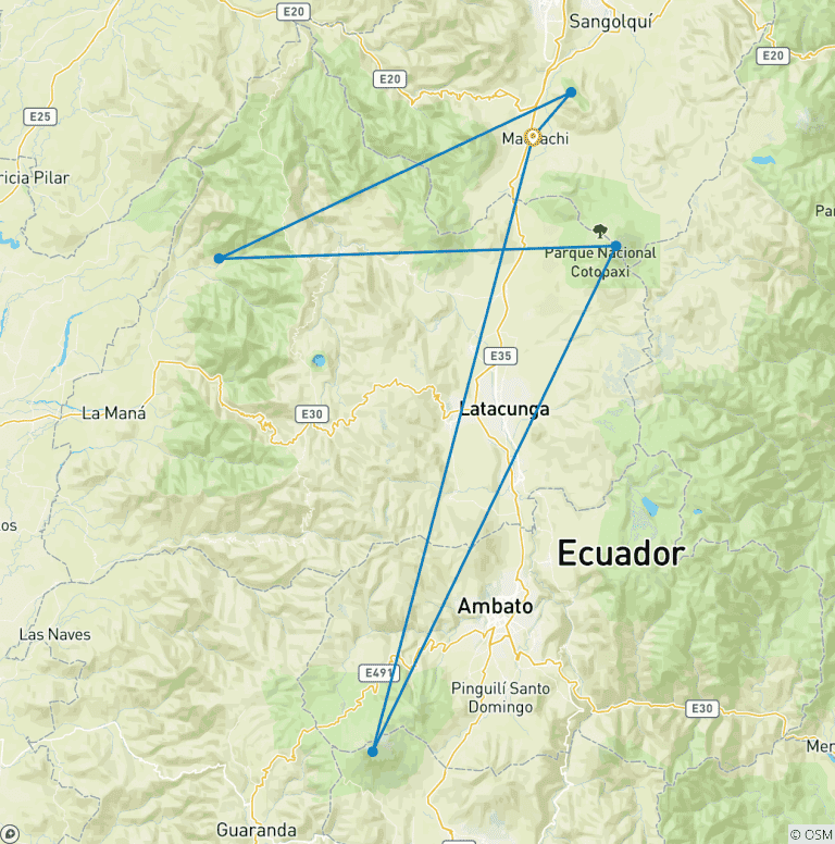 Map of Chimborazo Prince Challenge (Climbing)
