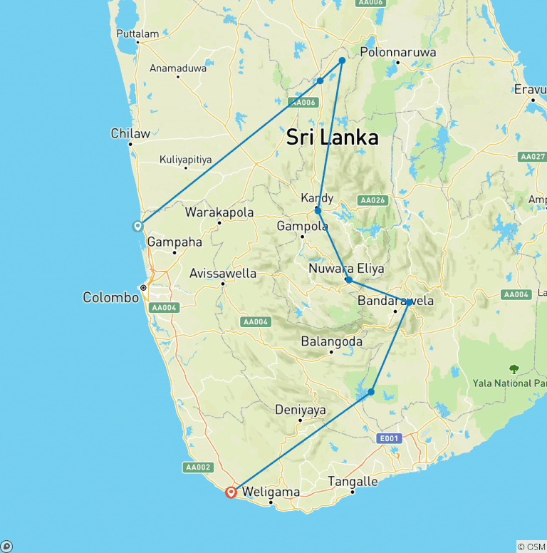 Map of Sri Lanka Uncovered