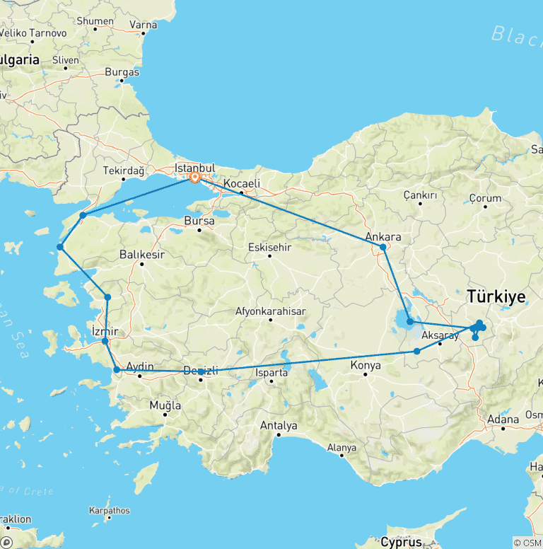 Map of Absolutely Turkey (Small Group)