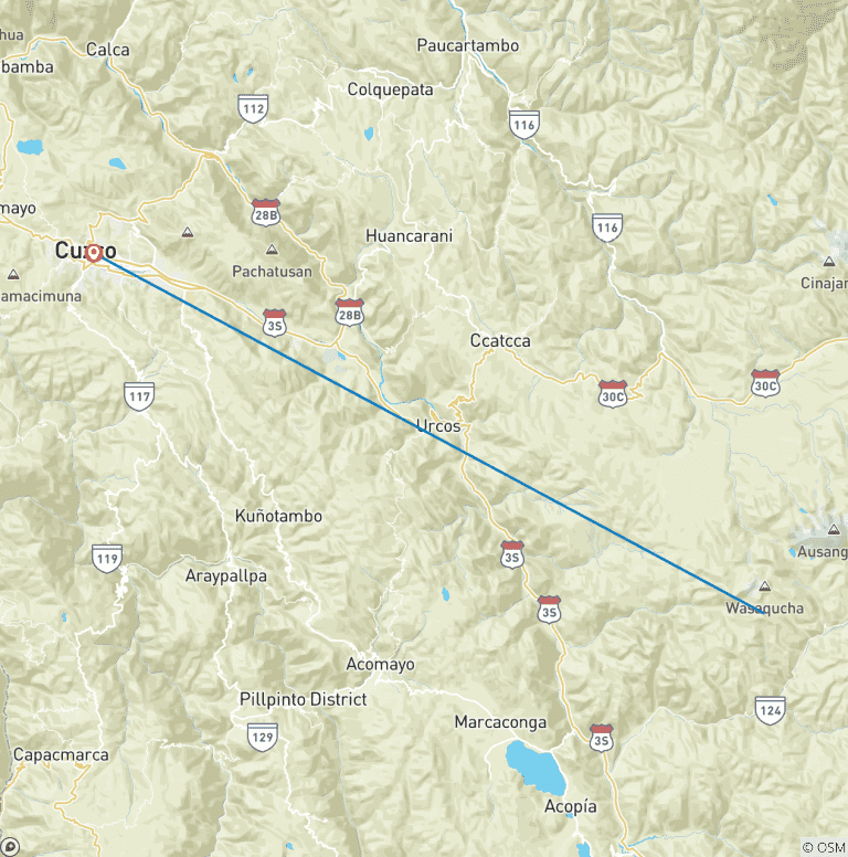 Map of Full day: Trek to Rainbow Mountain from Cusco