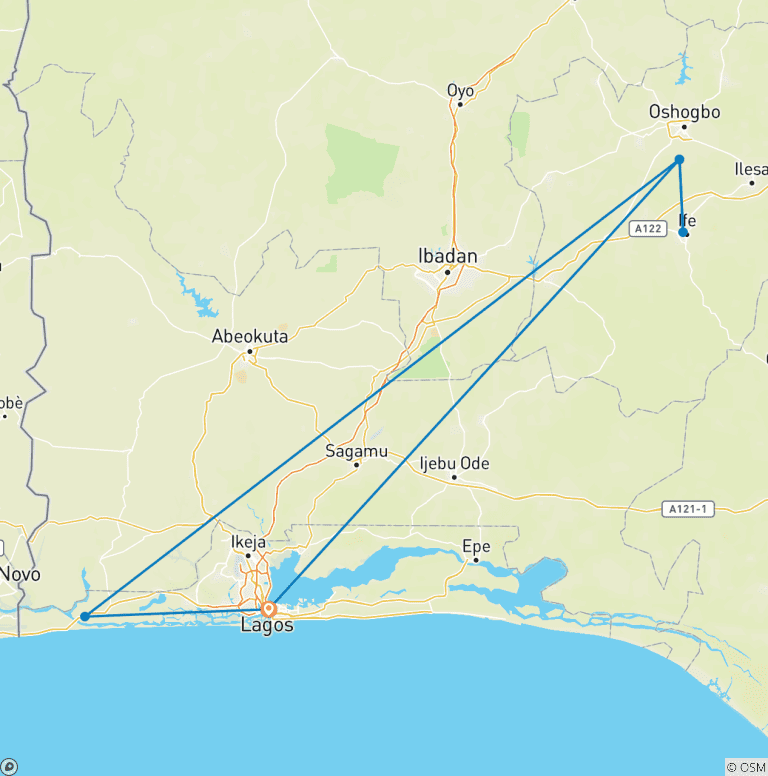 Map of Introducing Nigeria - 6 Days