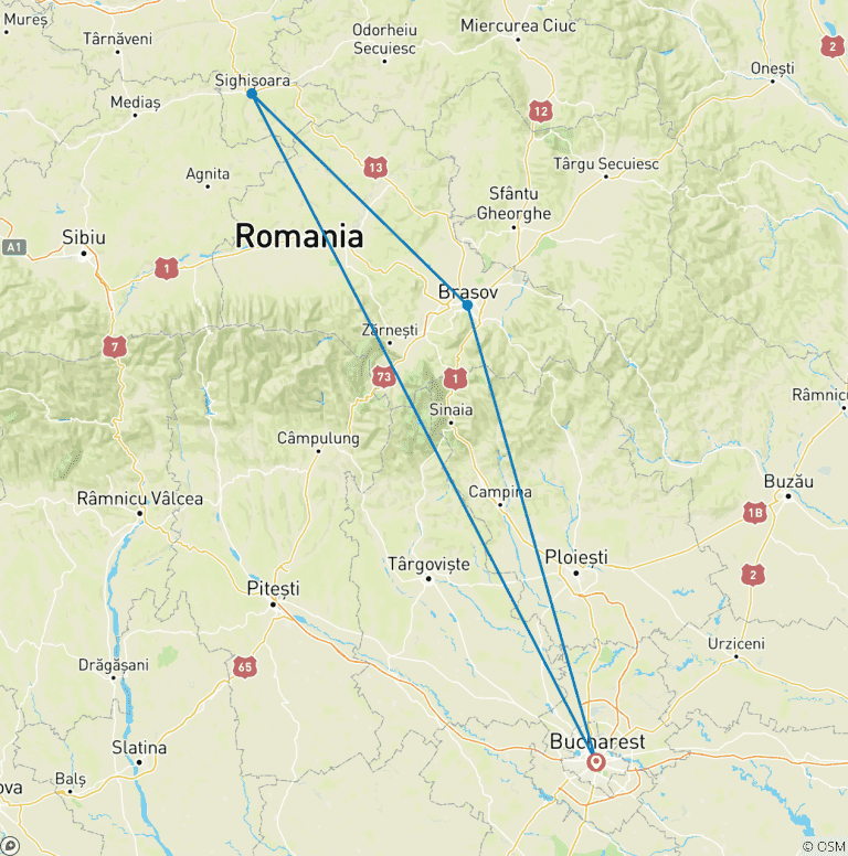 Map of Transylvanian Treasures: Castles, Legends, and Medieval Marvels