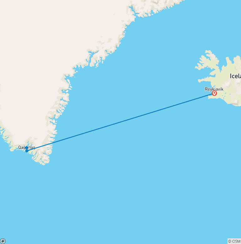 Map of Exclusive Adventure (from Iceland)