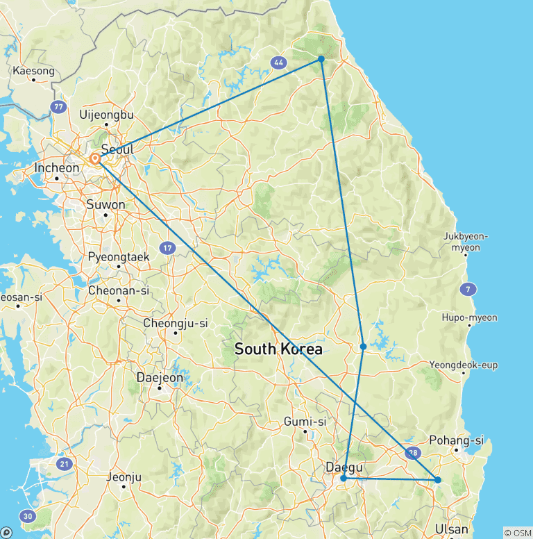 Map of Ancient South Korea - 7 Days