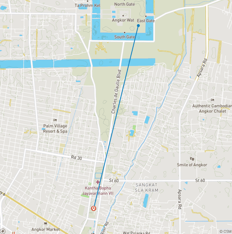 Map of Bicycle Discovery Culture Gem Temple & Countryside