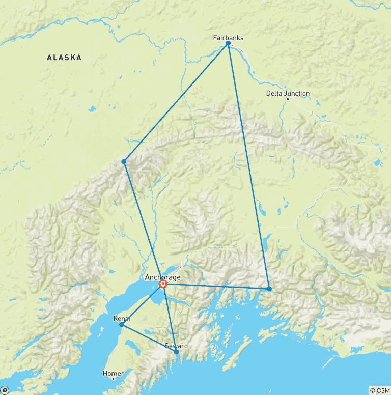 Map of Majestic Alaska