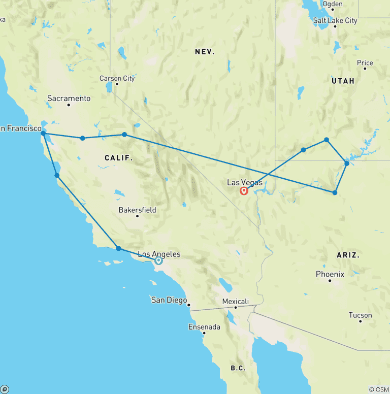 Map of Gold Experience 7 days