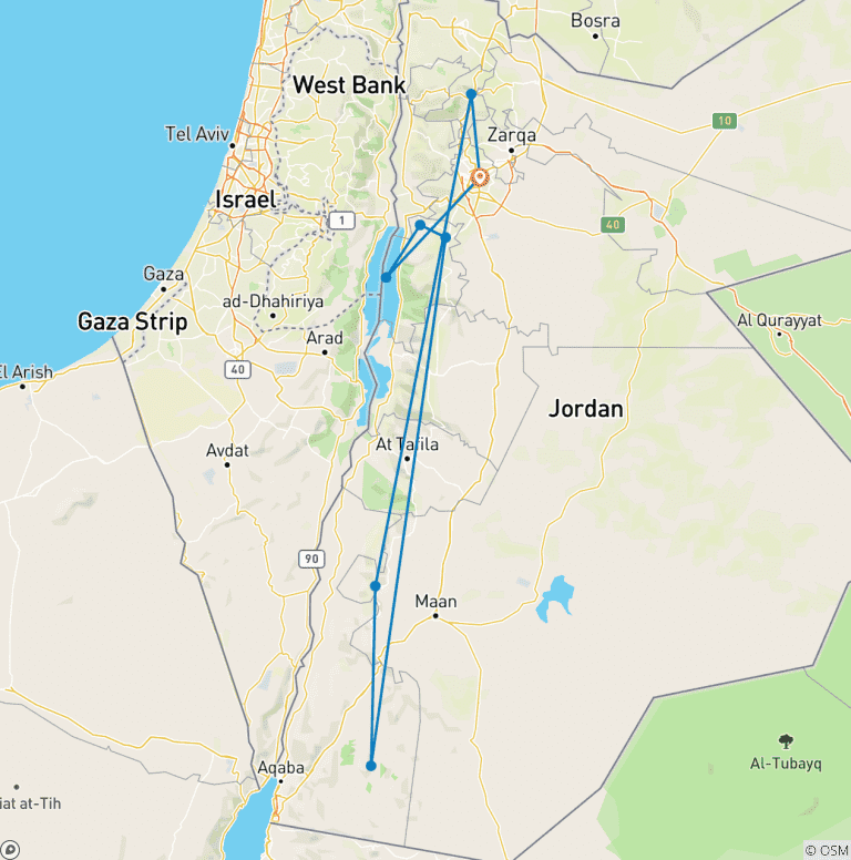 Map of Explore The Lost City of Petra & Wadi Rum