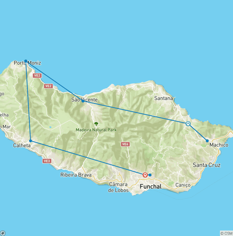 Map of Around Madeira with Charm