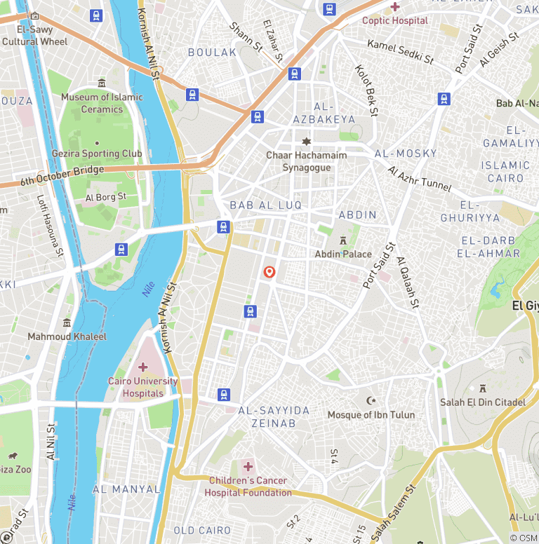Map of Sunset Felucca Ride on the Nile in Cairo