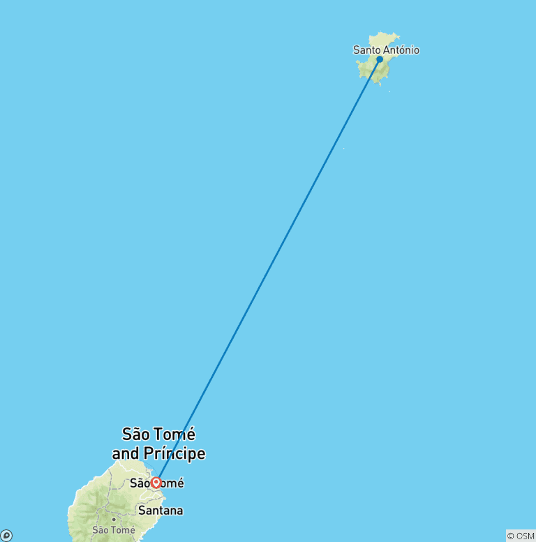Map of Experience São Tomé & Príncipe – 8 Days