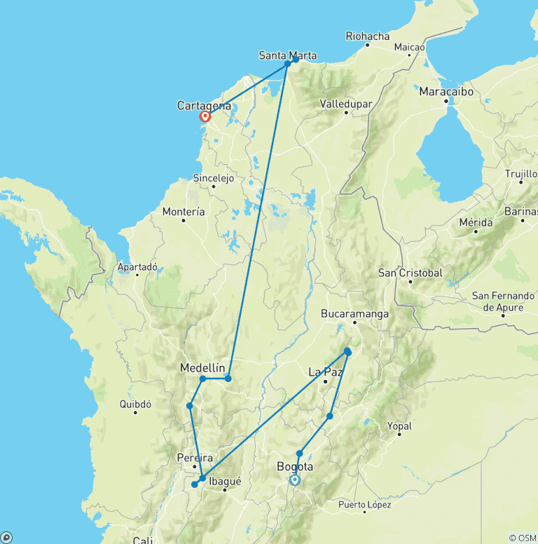 Map of Contrasts of Colombia (Flower Festival)
