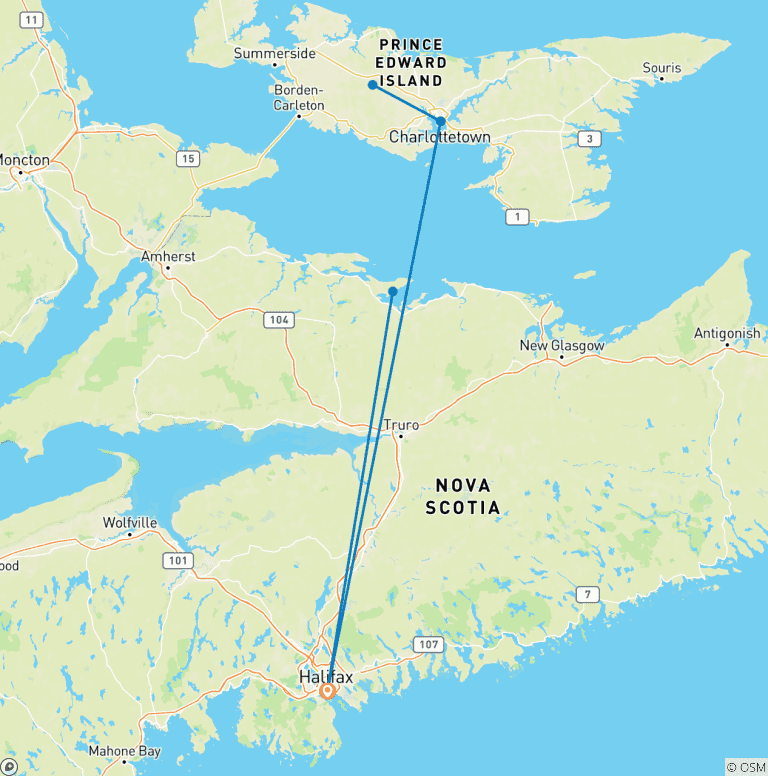 Map of Taste of the Maritimes