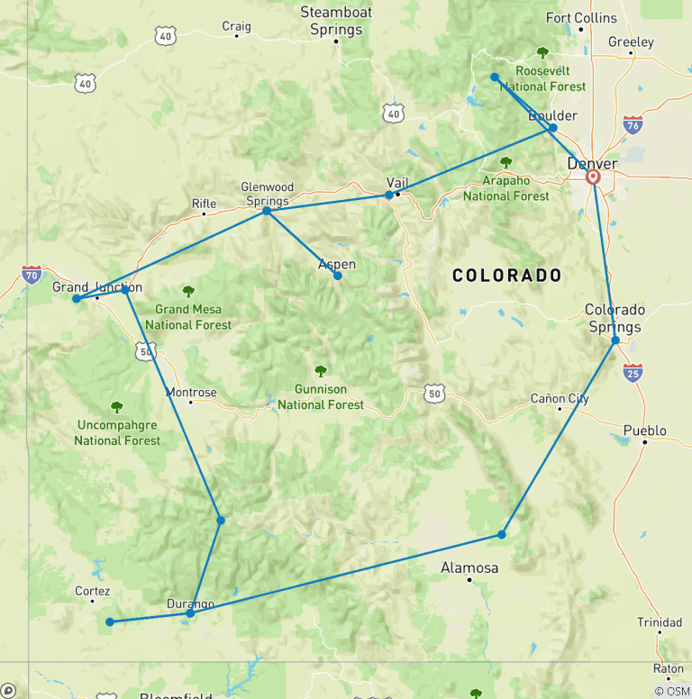 Map of Welcome to Colorado