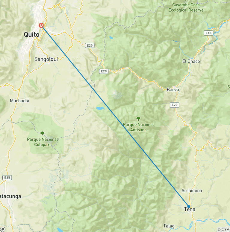 Map of Ecuador Shaman & Spiritual: Amazon Awakening 3 Days