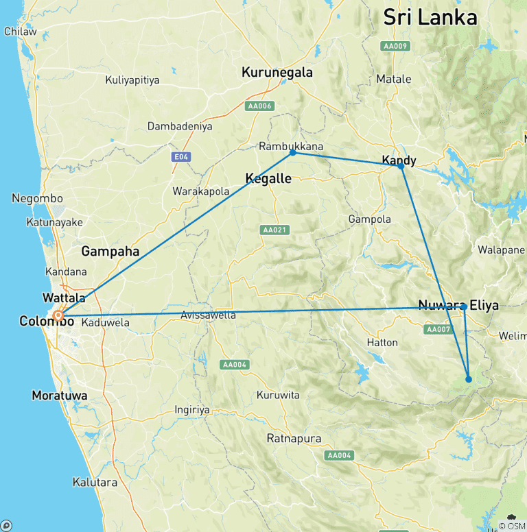 Map of Little England of NuwaraEliya