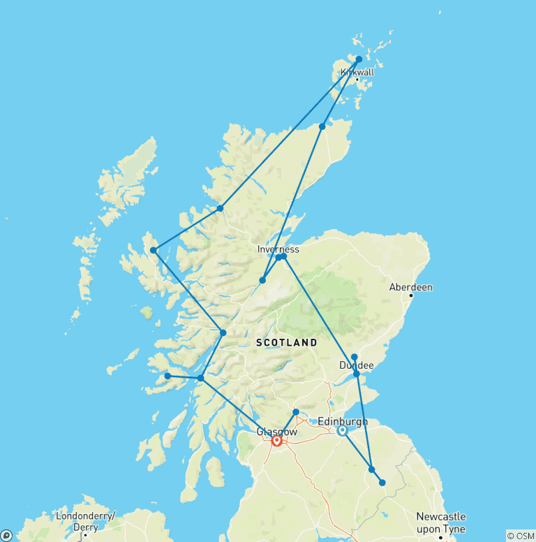 Map of Scotland's Highlands, Islands and Cities