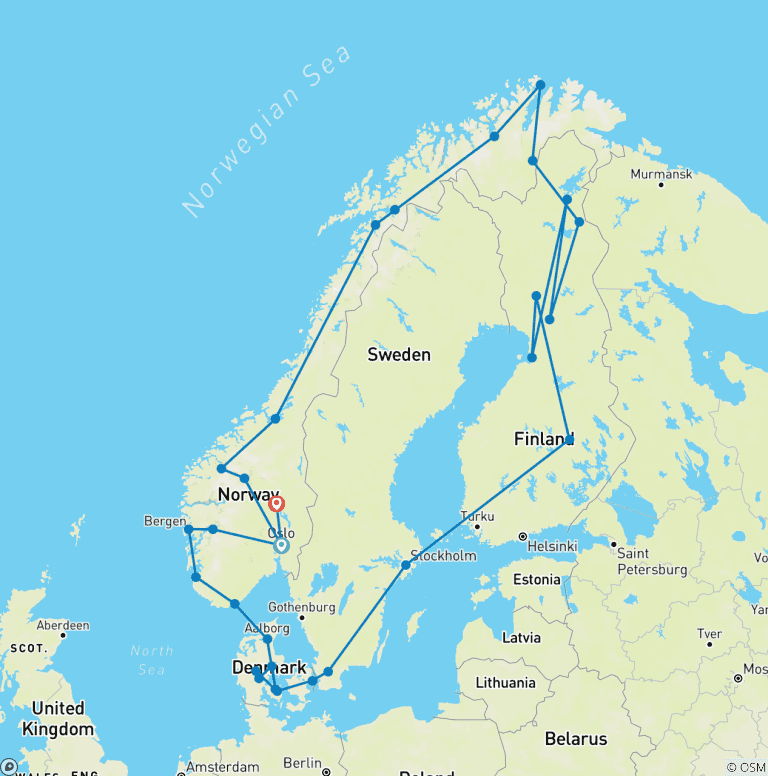 Map of Scandinavian Heritage (Small Groups)