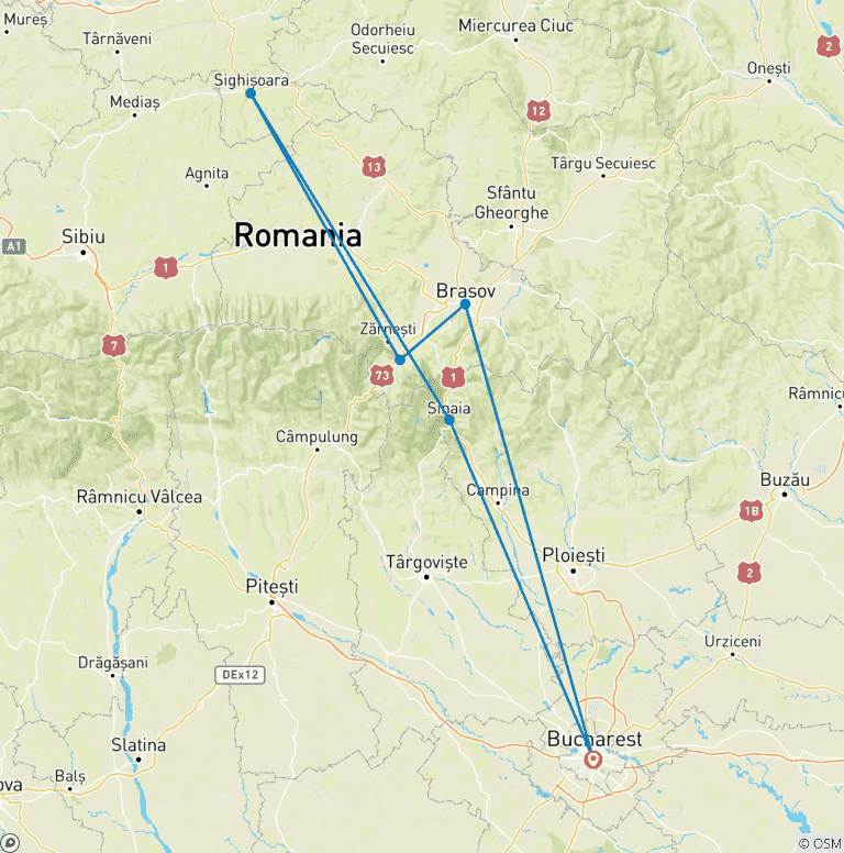 Map of Discover Medieval and Wild Transylvania, Meet the Brown Bears, and Count Dracula