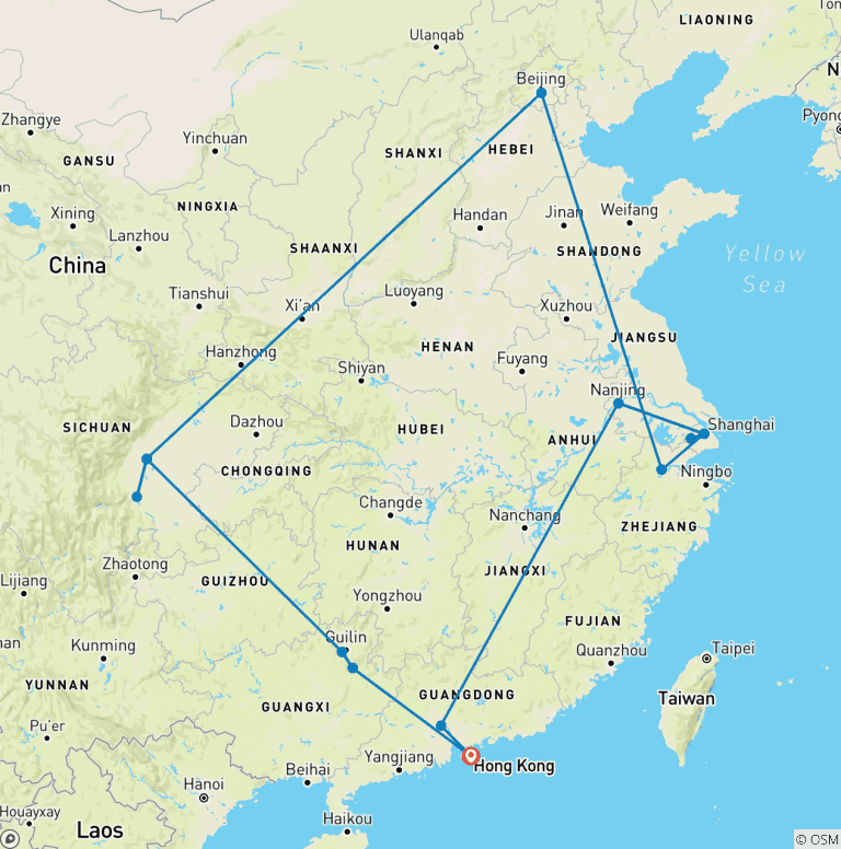 Map of China Group Exploration 28D/27N