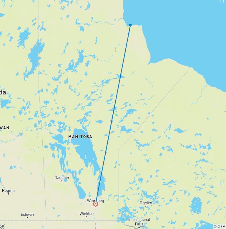 Map of Beluga Whales in Churchill Manitoba