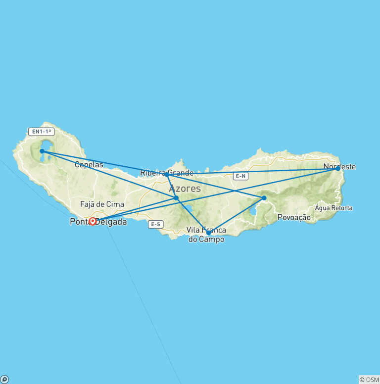 Map of Best of the Azores: 7 days in São Miguel