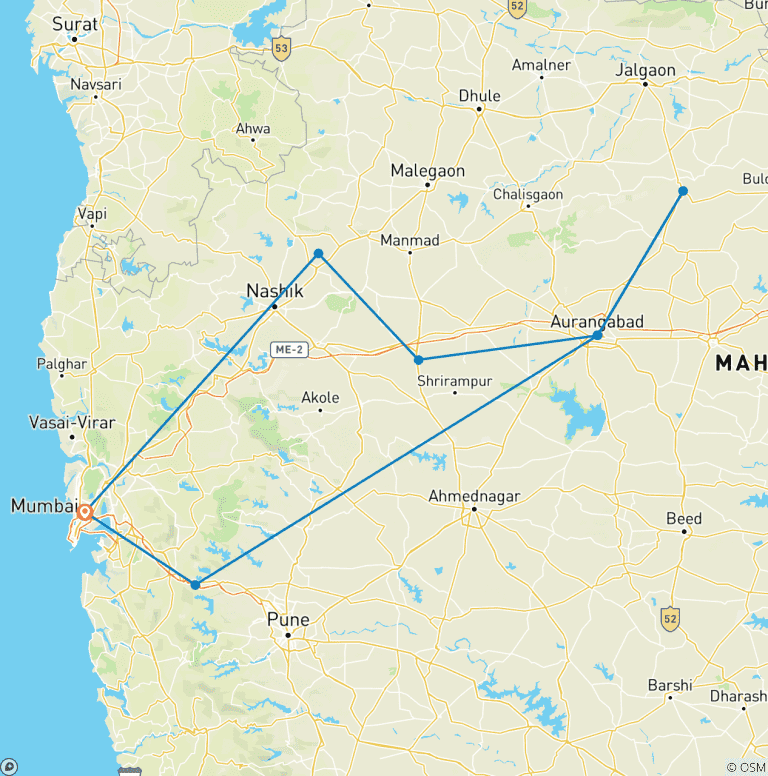 Map of Cultural Marvels: Maharashtra's Shiva Heritage Tour