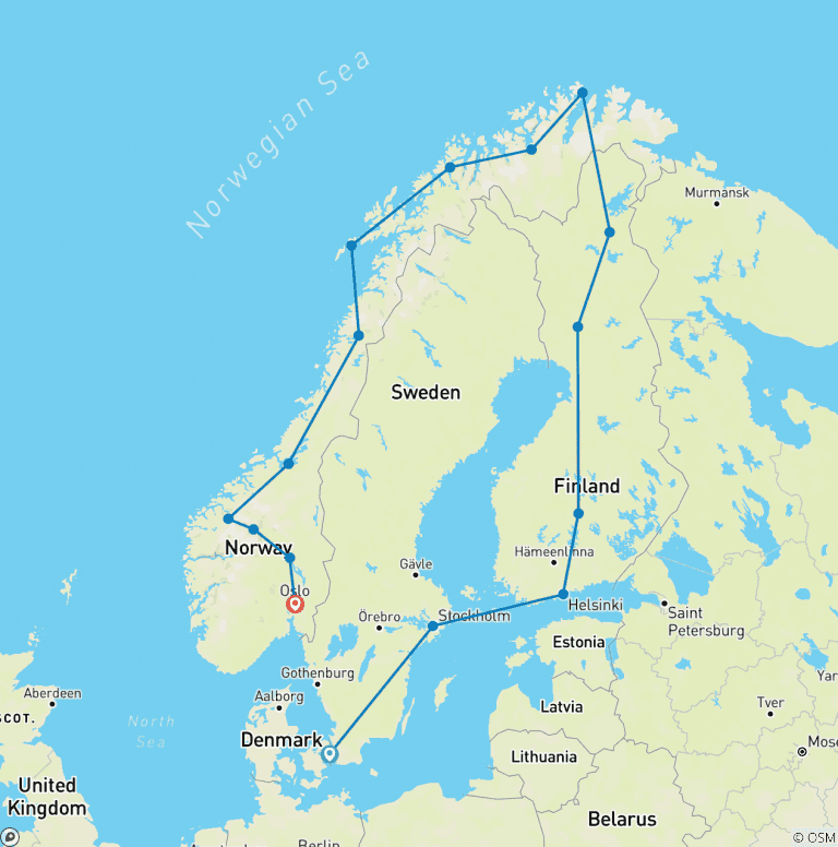 Map of Nordic Adventure