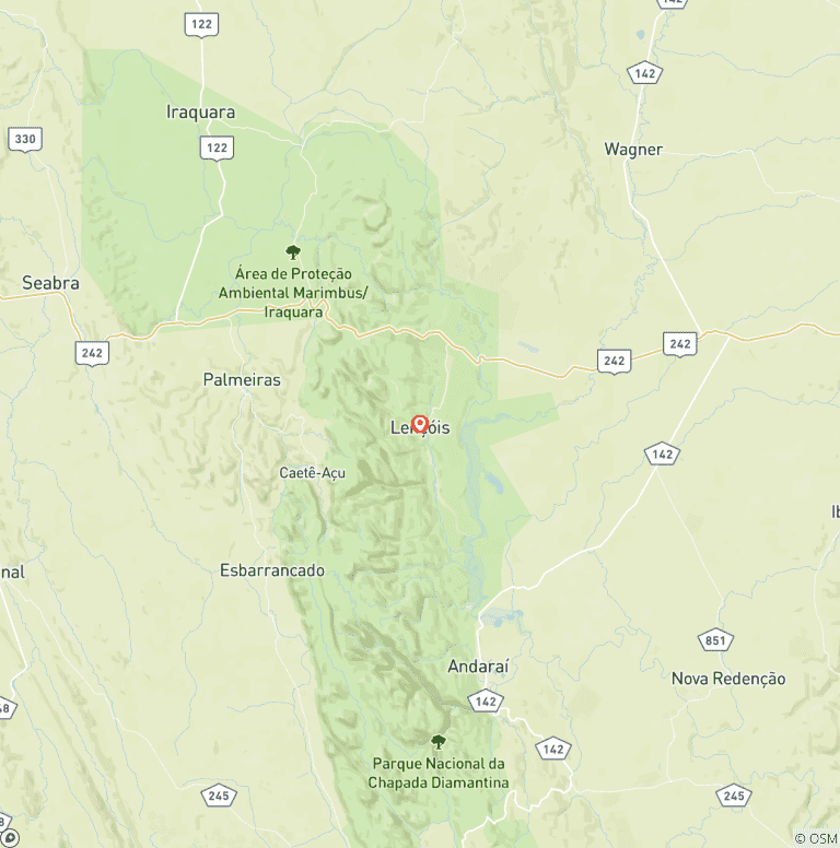 Map of Chapada Diamantina Experience