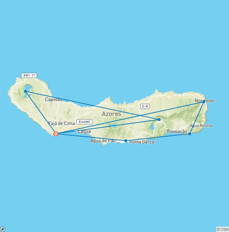 Map of São Miguel Active Experience