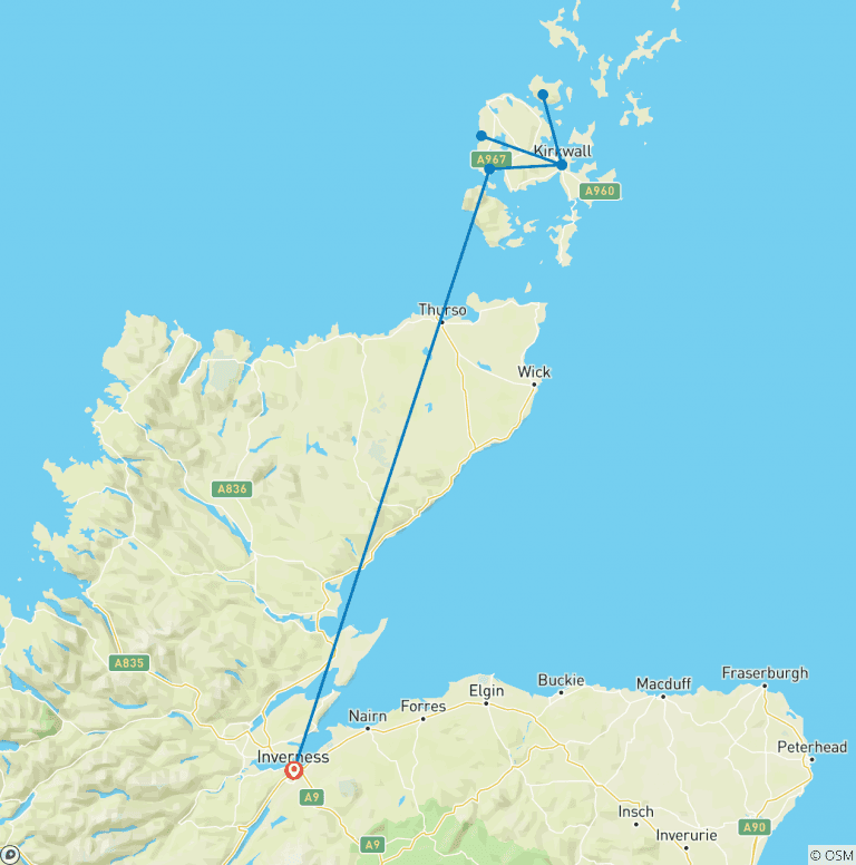 Map of Walking Scotland’s Orkney Islands