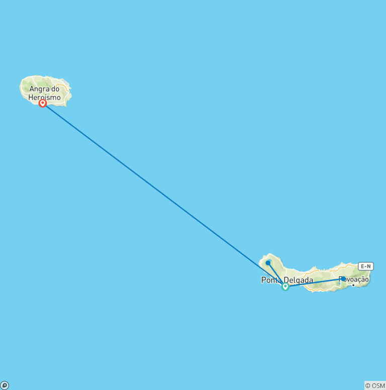 Map of Hiking the Azores